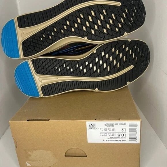 BRAND NEW Nike Downshifter 12 Men’s Dark Smoke Grey/Blue Sz 10.5 running shoes - Picture 7 of 8